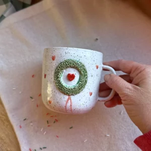 Kubek Świąteczny Wianuszek z Serduszkiem