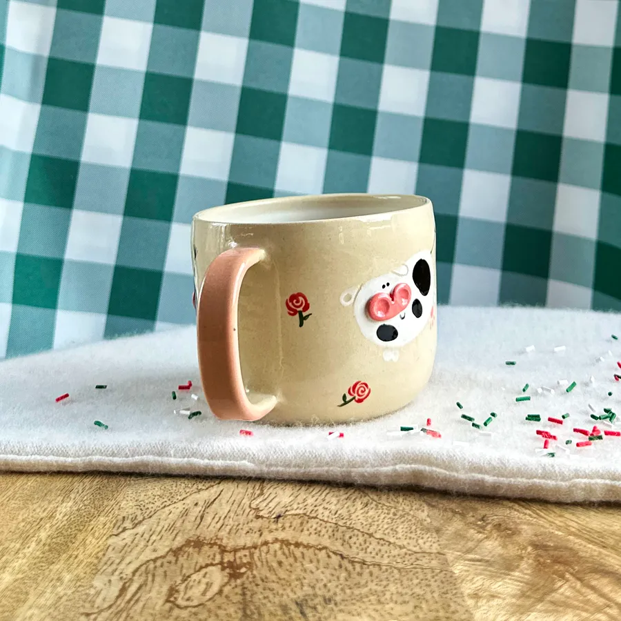 Kubek Krówki w różach - obrazek 4