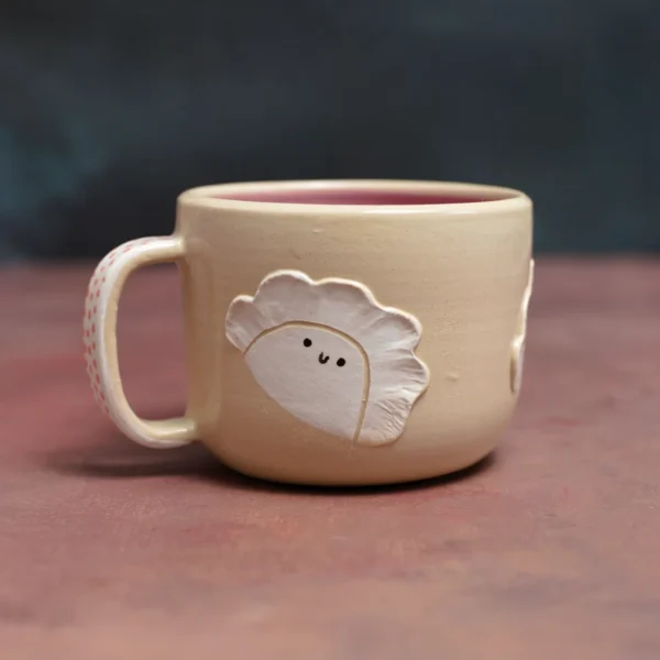 Kubek w pierożki róż