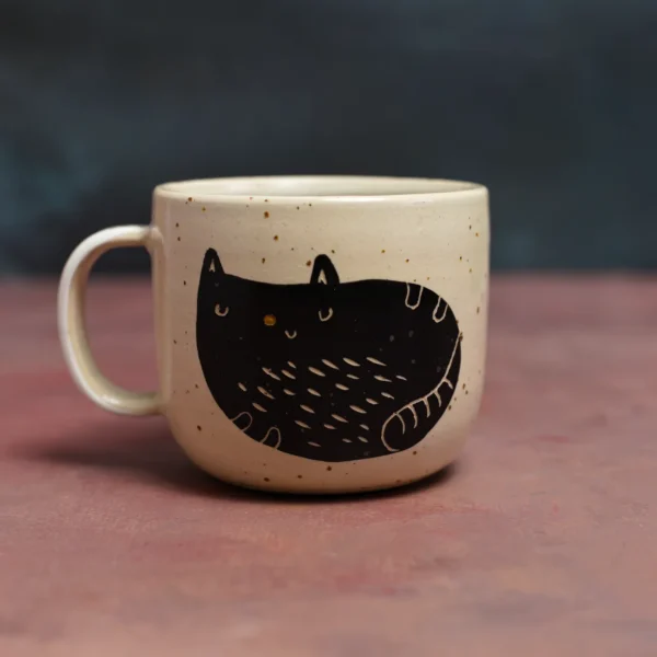 Kubek Kot Rudy i Czarny