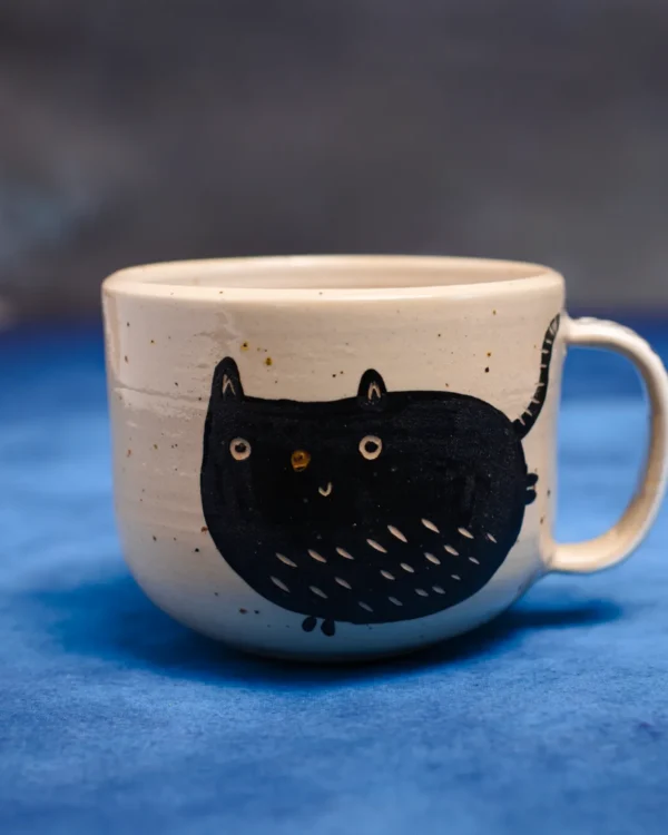 Kubek Czarny Kot Rudy Kot
